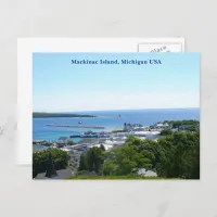 Mackinac Island View, Michigan USA Postcard