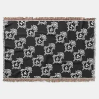 W Monogram Initial Throw Blanket