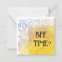 *~* BFF TIME? AP63 Relationship Flat Note Card