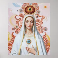 Sacred Evil Eye Protection Mary Poster