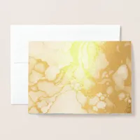 Serenity in Green Abstract Flowing Forms Foil Card