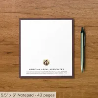 Professional Legal-Themed Notepad