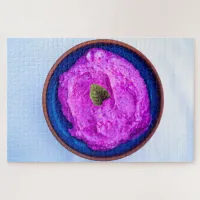 Pink Meze Plate Jigsaw Puzzle