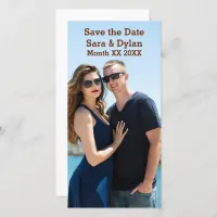 Custom Photo Couple Vertical Save The Date