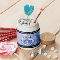 Elegant 65th Blue Sapphire Wedding Anniversary Candy Jar