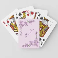 Pretty Pink Cherry Blossoms Poker Cards