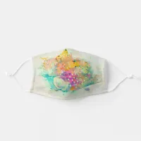 Watercolor Vintage Pastel Butterflies and Rose Adult Cloth Face Mask