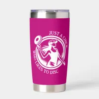 Personalized female Disc Golf  Insulated Tumbler