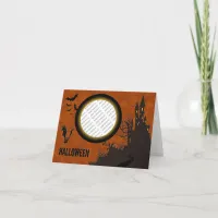 Bat, Haunted House Photo Frame and Orange Sky Card