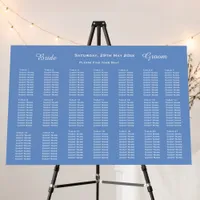 Modern Bluebells Wedding Seating Chart Foam Board