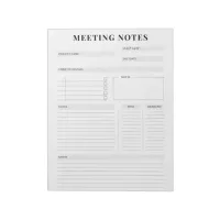 Minimal Professional Meeting Notes Planner