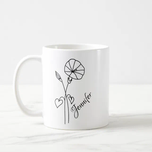 Personalized Birth Flower With Name - SEPTEMBER  Coffee Mug