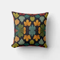 Cute multi colored Leaf's Throw Pillow