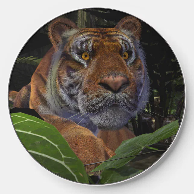 Tiger Crouching in the Jungle Wireless Charger