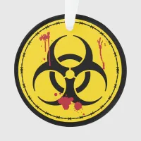 Bloody Zombie Horror Movie Biohazard Halloween Ornament