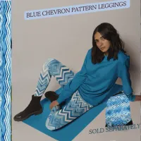 Blue Chevron pattern  Leggings