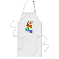 Save Your Birthday Pet Funny Pinata Design Long Apron