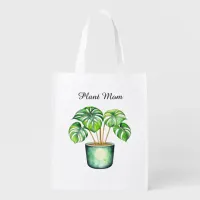 Monstera plant | Plant Mom  Grocery Bag