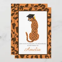 Roaring with Pride Graduation Leopard Invitation