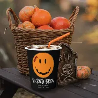 Pumpkin Face Wicked Brew ID224 Paper Cups
