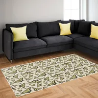 Southwest Yellow Swallowtail Butterflies Pattern Rug