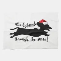 Dachshund through the snow Christmas Holidays Towel