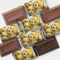 Watercolor Illustration Teddy Bear Baby Shower Hershey's Miniatures