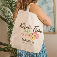 Bachelorette Party Boho Retro Flowers Nashville  Tote Bag