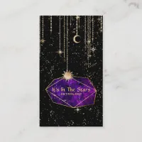 *~* Crystals Moon Stars Sun Astrology Business Card