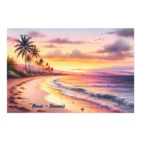 Watercolor Sketch Maui Hawaii Colorful |  Photo Print