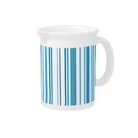 Blue Beach Color Stripes Beverage Pitcher