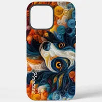 Colorful Chinese Crested Portrait iPhone 16 Pro Max Case