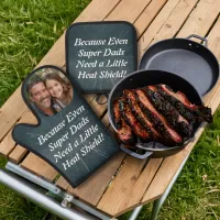 Super Dad's Heat Shield: Personalized Oven Mitt & Pot Holder Set