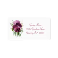 Lilacs Botanical Return Address Label