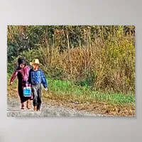 Amish Children Poster