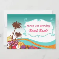 Beach Party Invitations