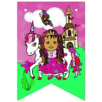 Pretty Magenta  Fairy Girls Birthday Party Banner