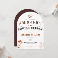 Boots and Bubbly Western Ranch Rodeo Bridal Shower Invitation