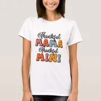 Retro Thankful Mama Thankful Mini - Fall T-Shirt