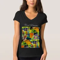 Vivid Contemporary Dreams in Watercolor Artwork T-Shirt