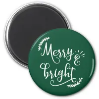 merry and bright Christmas Holiday Magnet