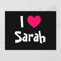 I Love Sarah Postcard