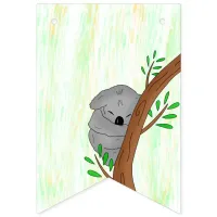 Sleepy Baby Koala Bear Personalized Baby Shower Bunting Flags