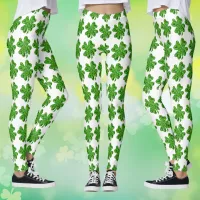 Clover Pattern St. Patrick's Day Leggings