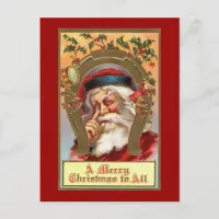 Santa Merry Christmas Holiday Postcard