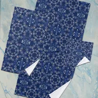 Ornate Classic Blue & White Mediterranean Azulejo Bath Towel Set