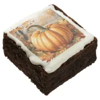 Autumn Fall Season Pumpkin Theme Brownies