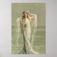 Gorgeous Vintage Sea Goddess Poster