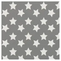 Chic Dark Gray Stars Space Pattern Fabric