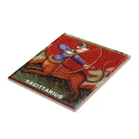 Sagittarius Zodiac 15th Century Medieval Art Ceramic Tile